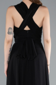 Abschlusskleid Lang Chiffon Schwarz ABU4965
