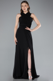 Abschlusskleid Lang Chiffon Schwarz ABU4965