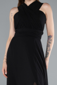 Abschlusskleid Lang Chiffon Schwarz ABU4965