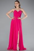 Abschlusskleid Lang Chiffon Fuchsie ABU4966