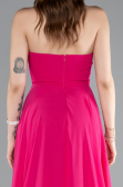 Abschlusskleid Lang Chiffon Fuchsie ABU4966