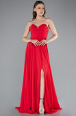 Abschlusskleid Lang Chiffon Rot ABU4966
