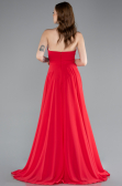 Abschlusskleid Lang Chiffon Rot ABU4966