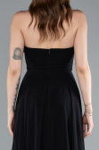 Abschlusskleid Lang Chiffon Schwarz ABU4966