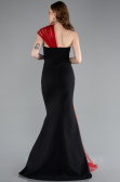 Abendkleid Lang Schwarz-Rot ABU4969