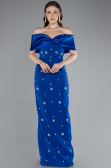 Standesamtkleid Lang Sächsischblau ABU4973