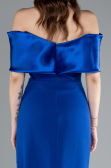 Standesamtkleid Lang Sächsischblau ABU4973