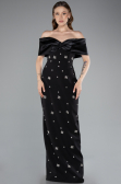 Standesamtkleid Lang Schwarz ABU4973