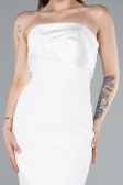 Abendkleid Kurz Weiß ABK2306