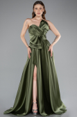 Abendkleid Lang Satin Khaki ABU4975