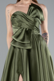 Abendkleid Lang Satin Khaki ABU4975