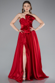 Abendkleid Lang Satin Rot ABU4975