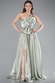 Abendkleid Lang Satin Minzgrün ABU4975