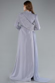 Abendkleid in Übergröße Lang Grau ABU4977