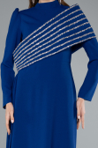Abendkleid in Übergröße Lang Sächsischblau ABU4977