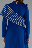 Abendkleid in Übergröße Lang Sächsischblau ABU4977