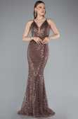 Abendkleid Lang Braun ABU4980
