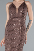 Abendkleid Lang Braun ABU4980