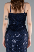 Abendkleid Lang Marineblau ABU4980