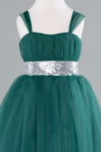 Smaragdgrün Abendkleid Für Kinder Lang ABU3031