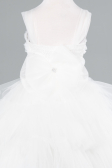 Abendkleid für Kinder Vorne Kurz-Hinten Lang Weiß ABO115