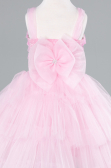 Abendkleid für Kinder Vorne Kurz-Hinten Lang Puder ABO115