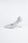 Silber Stiletto Steinbesetzt AB1138