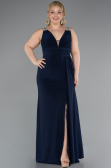 Abendkleid in Übergröße Lang Marineblau ABU4968