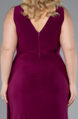 Abendkleid in Übergröße Lang Pflaume ABU4968