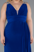 Abendkleid in Übergröße Lang Sächsischblau ABU4968