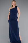 Abendkleid in Übergröße Lang Marineblau ABU4892