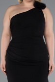 Abendkleid in Übergröße Lang Schwarz ABU4892