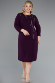 Violette Einladungskleid In Übergröße Midi ABK2197