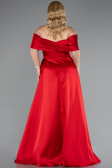 Abendkleid in Übergröße Lang Satin Rot ABU4998