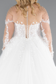 Brautkleid in Großen Größen Lang Weiß ABG041