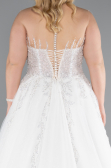 Brautkleid in Großen Größen Lang Weiß ABG040
