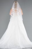 Brautkleid in Großen Größen Lang Weiß ABG040
