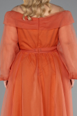 Orange Kleider In Großen Größen Lang ABU1535