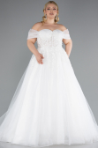 Hochzeitskleider Lang Weiß ABG126