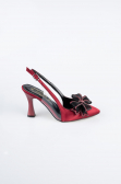 Weinrot Party-Schuhe Satin MJS4100