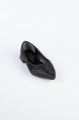 Party-Schuhe Steinbesetzt Schwarz MJ9001