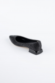 Party-Schuhe Steinbesetzt Schwarz MJ9001