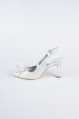 Party-Schuhe Laserschnitt Silber MJ9003