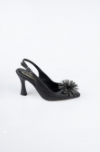 Party-Schuhe Laserschnitt Schwarz MJ9003