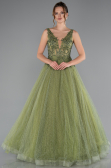 Pistaziengrün Abendkleid Lang ABU2131