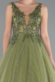 Pistaziengrün Abendkleid Lang ABU2131