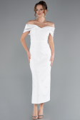 Weiß Partykleid Midi ABK2212