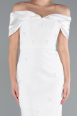 Weiß Partykleid Midi ABK2212
