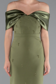 Khaki Partykleid Midi ABK2212