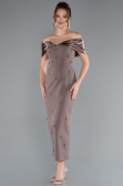 Braun Partykleid Midi ABK2212